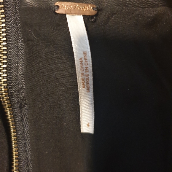 Free People Black Vegan Leather Mini Skirt - Picture 5 of 5